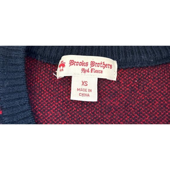 Brooks Brothers Red Fleece Crewneck Love Sweater Knitted Merino Wool XSmall - Picture 5 of 8